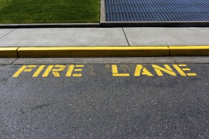 Yellow fire lane